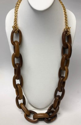 36" Wood Link Necklace
