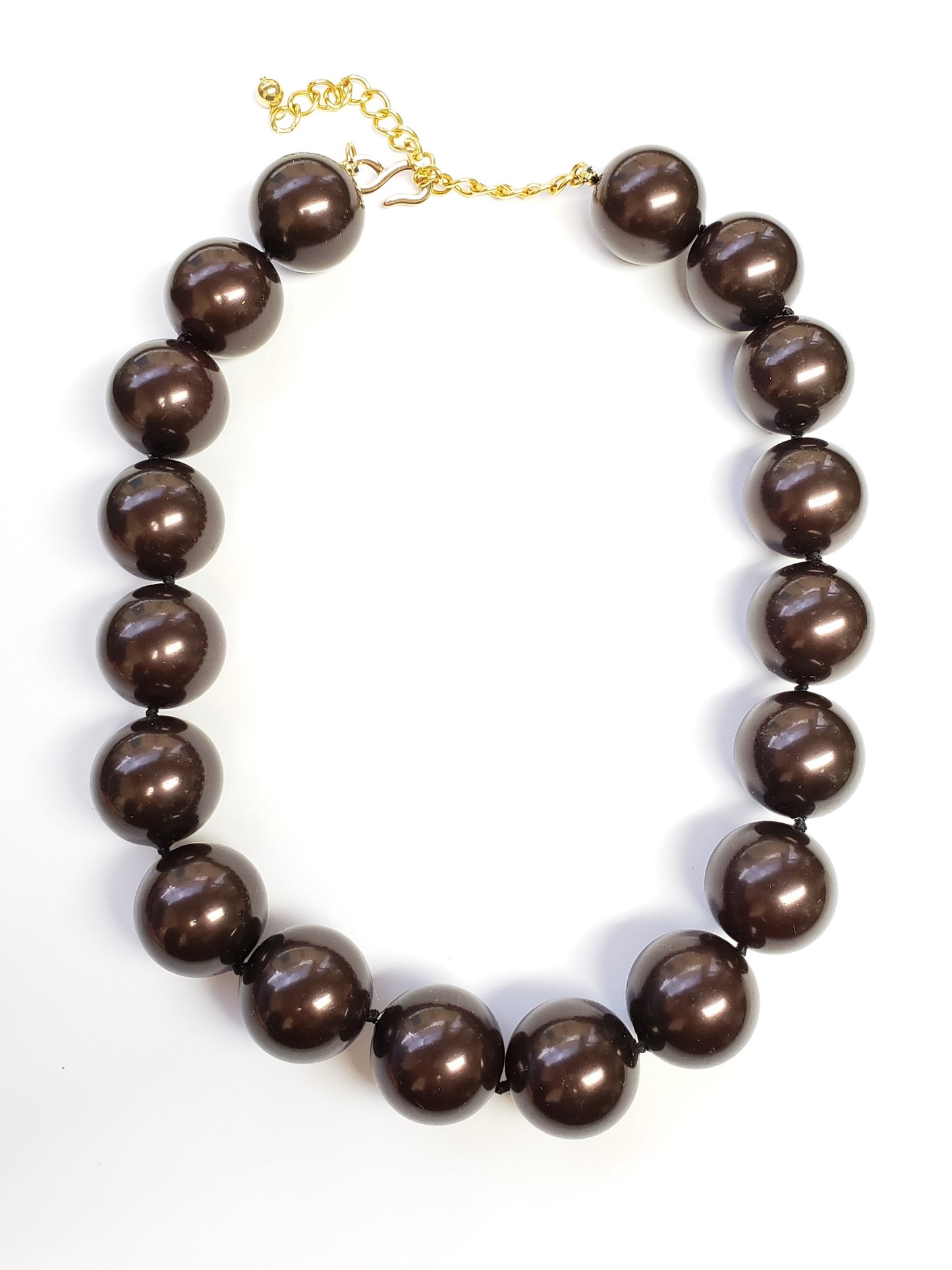 Brown pearl necklace